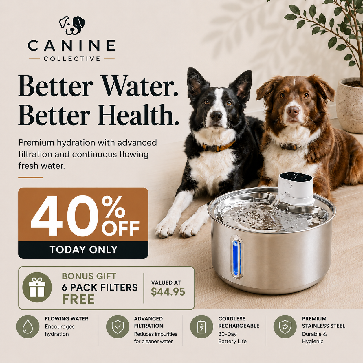 Canine Collective Water Fountain
